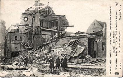 CPA Roye Les ruines