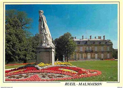 Carte Postale - 92 - Rueil-Malmaison - Le Château de Bois-Préau - Fleurs - Sculpture - Flamme Postale de Rueil-Malmaison