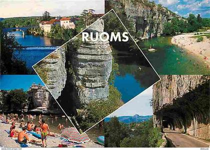 07 - Ruoms - Multivues - Plage - CPM - Voir Scans Recto-Verso