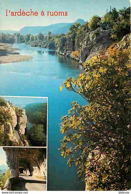 Carte Postale - 07 - Ruoms - Les Gorges de l'Ardèche - Le Défilé de Ruoms - Multivues - CPM - Voir Scans Recto-Verso - P