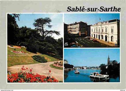 Carte Postale - 72 - Sablé sur Sarthe - Multivues - Bateaux - Fleurs - Flamme Postale de Sablé sur Sarthe - CPM - Voir S