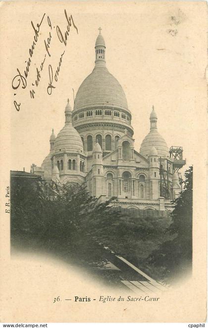 CPA Paris Eglise du Sacre Coeur
