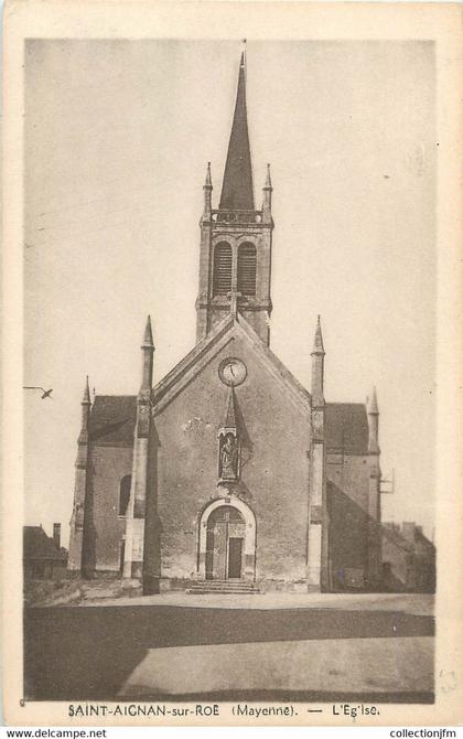 CPA FRANCE 53 "Saint Aignan sur Roë, l'église"
