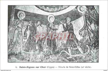 CPA Saint Aignan sur Cher Crypte Miracle de Saint Gilles