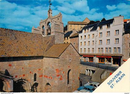 CPM St Alban sur Limagnole (Lozere) L'Eglise et l'Hotel du Centre