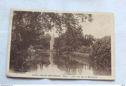 Cpa 1937, Saint Amand Montrond, une vue sur la Marmande, Cher 18