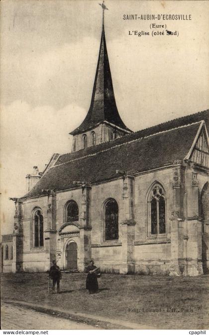 CPA Saint Aubin d'Ecrosville L'Eglise