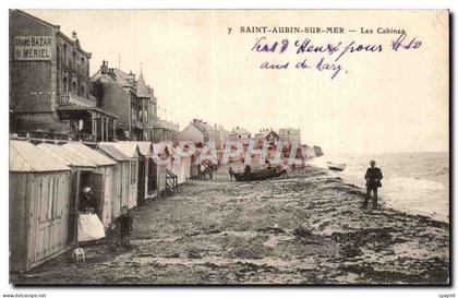 CPA Saint Aubin sur mer Les cabines