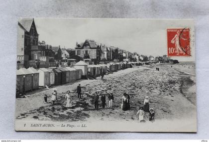 M320, Cpa 1914, Saint Aubin, la plage, Calvados 14