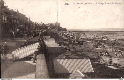 Saint Aubin - La Plage a maree basse - CPA