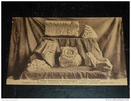 SAINT-BERTRAND-DE-COMMINGES - MUSEE DE COMMINGES; FRAGMENTS DE SCULPTURES ORNEMENTALES - 31 HAUTE GARONNE (O)