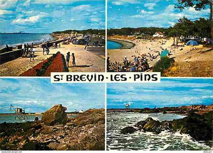 44 - Saint Brévin les Pins - Multivues - Plage - Automobiles - Flamme Postale - CPM - Voir Scans Recto-Verso