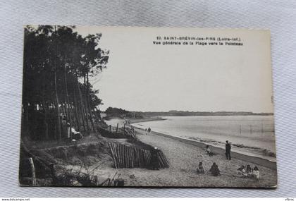 K900, Saint Brévin les Pins, vue générale de la plage vers le Pointeau, Loire Atlantique 44