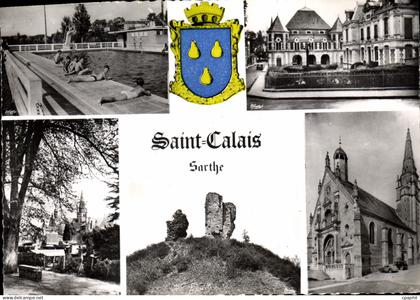 CPSM Saint Calais Sarthe multivues