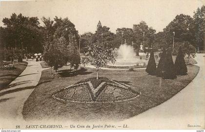 CPA Saint Chamond Un Coin du Jardin Public