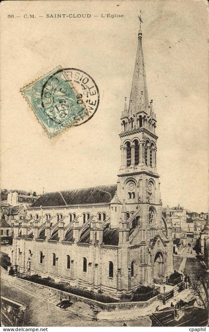 CPA Saint Cloud L Eglise