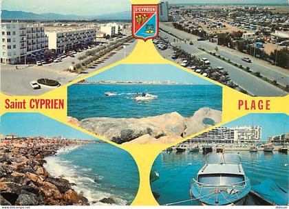 66 - Saint Cyprien - Multivues - Bateaux - Blasons - CPM - Voir Scans Recto-Verso