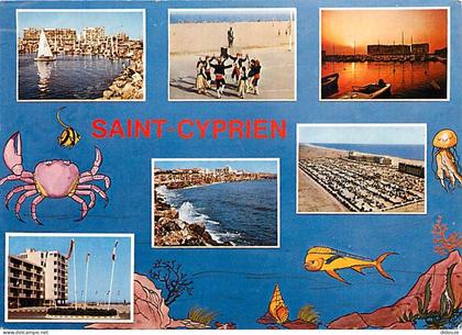 66 - Saint Cyprien - Multivues - Illustration - CPM - Voir Scans Recto-Verso