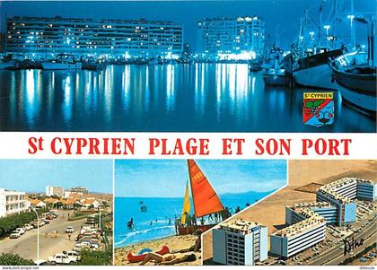 66 - Saint Cyprien - Multivues - immeubles - Bateaux - CPM - Voir Scans Recto-Verso