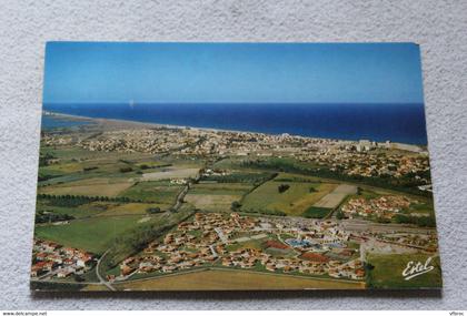 Cpm, saint Cyprien, vue aérienne des villages de vacances et de la ville, Pyrénées orientales