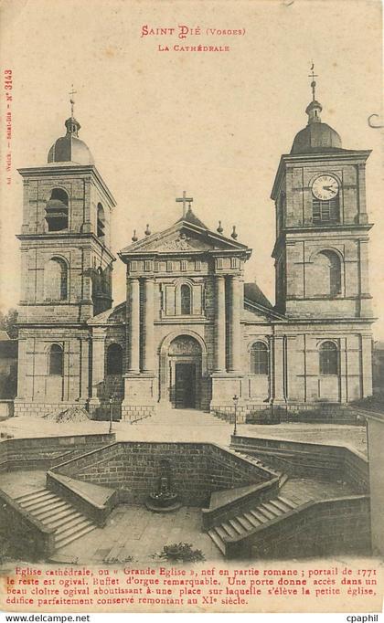 CPA Saint Die Vosges La Cathedrale