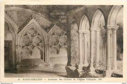 CPA Saint Emilion Interieur des Cloitres de l'Eglise Collegiale