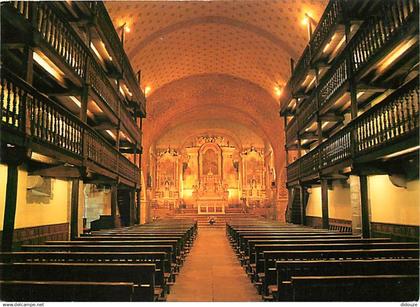 64 - Saint Etienne de Baigorry - Intérieur de l'église Saint-Etienne - Rétable doré du XVIIIe siècle - Très beau plafond