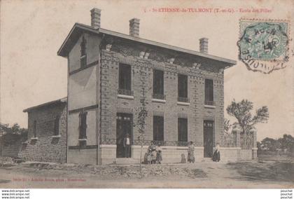 ALX-82) SAINT - ETIENNE DE TULMONT - LA MAIRIE - ECOLE  DES FILLES - ANIMATION -  HABITANTS - ECOLIERS - EN 1906