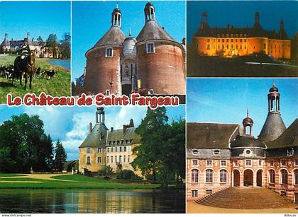 89 - Saint Fargeau - Le Château - Multivues - Flamme Postale de Saint Fargeau - CPM - Voir Scans Recto-Verso