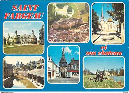 Carte Postale - 89 - Saint Fargeau - Le Château - Multivues - Flamme Postale de Saint Fargeau - CPM - Voir Scans Recto-V