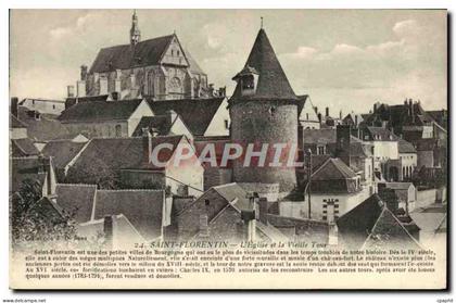 CPA Saint Florentin L'Eglise et la Vieille Tour