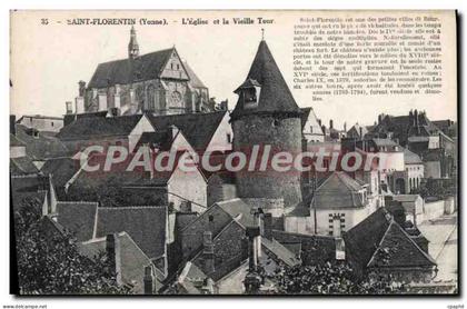 CPA Saint Florentin Yonne L'Eglise et la Vielle Tour