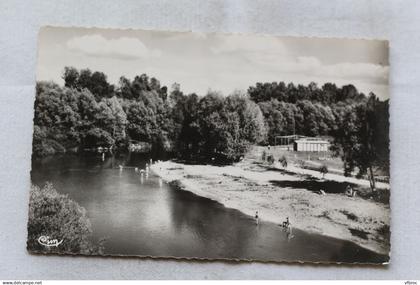 Cpsm, Saint Florentin, bords de l'Armançon, la plage, Yonne 89