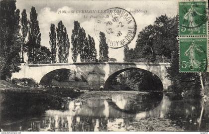 CPA St Germain Lembron Puy de Dome le pont