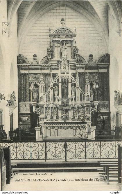 CPA Saint Hilaire de Riez Vendee Interieur de l'Eglise