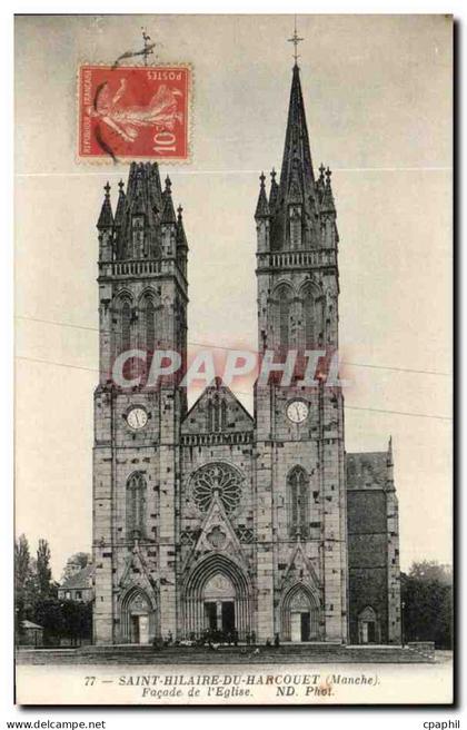 CPA Saint Hilaire Du Harcouet Facade de L'Eglise
