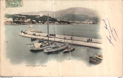 CPA Saint Jean Cap Ferrat Port Saint jean Bateaux