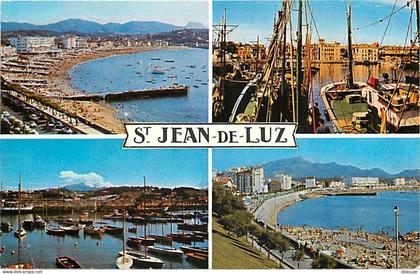 Carte Postale - 64 - Saint Jean de Luz - Multivues - Bateaux - Flamme Postale de Saint Jean de Luz - CPM - Voir Scans Re