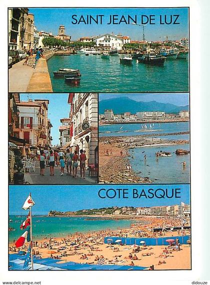 Carte Postale - 64 - Saint Jean de Luz - Multivues - Scènes de Plage - Bateaux - Flamme Postale de Saint Jean de Luz - C