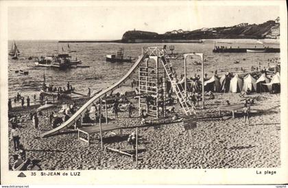 CPA Saint Jean de Luz La plage