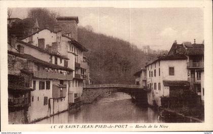 CPA Saint Jean Pied de Port Bords de la Nive