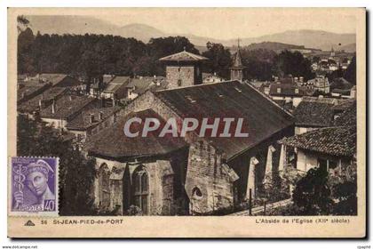 CPA Saint Jean Pied de Port L'abside de l'eglise