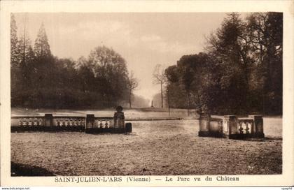 CPA Saint Julien L'Ars Le parc vu du Chateau