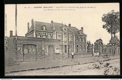 CPA Saint-Laurent-Blangy, La Mairie