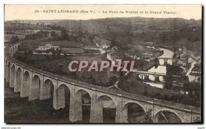 CPA Saint Leonard Le Pont De Noblat Et Le Grand Viaduc
