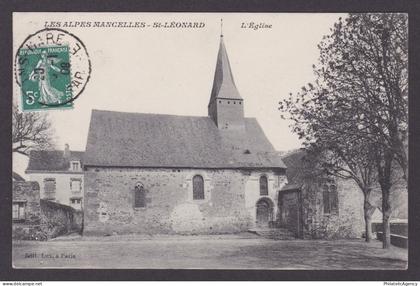 FRANCE, RPPC Postcard, Saint-Léonard-des-Bois, The Church
