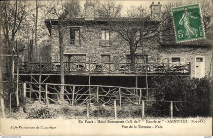 CPA Saint Leu La Foret Hotel Restaurant Cafe de l Eauriette Vued e al terrasse