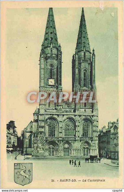 CPA Saint Lo La Cathedrale Licorne