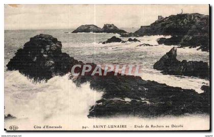 CPA Saint Lunaire Etude de Rochers au Decolle