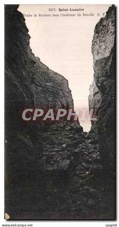 CPA Saint Lunaire Etude de Rochers dans I Interieur du Decolle